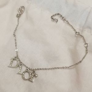 Christian Dior crystal charm bracelet